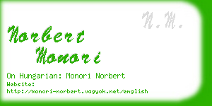 norbert monori business card